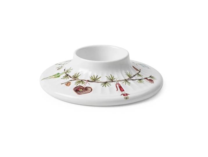 Kähler Bougeoir pour bougie bloc Hammershøi Christmas Ø 13 cm Blanc
