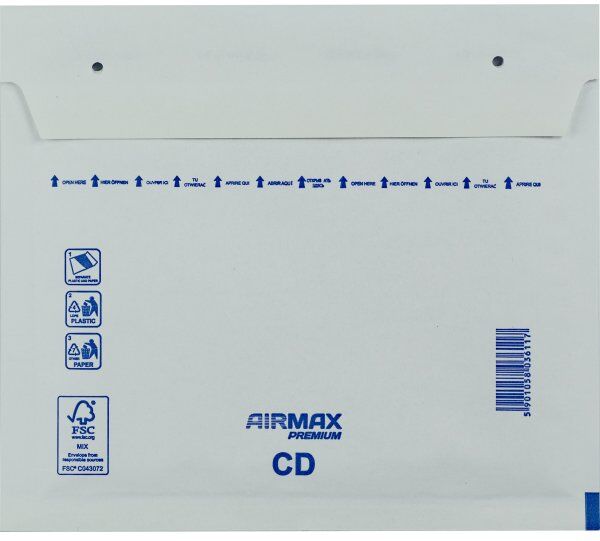 Airmax Boblekuvert   Cd   180x165 Mm   Hvid