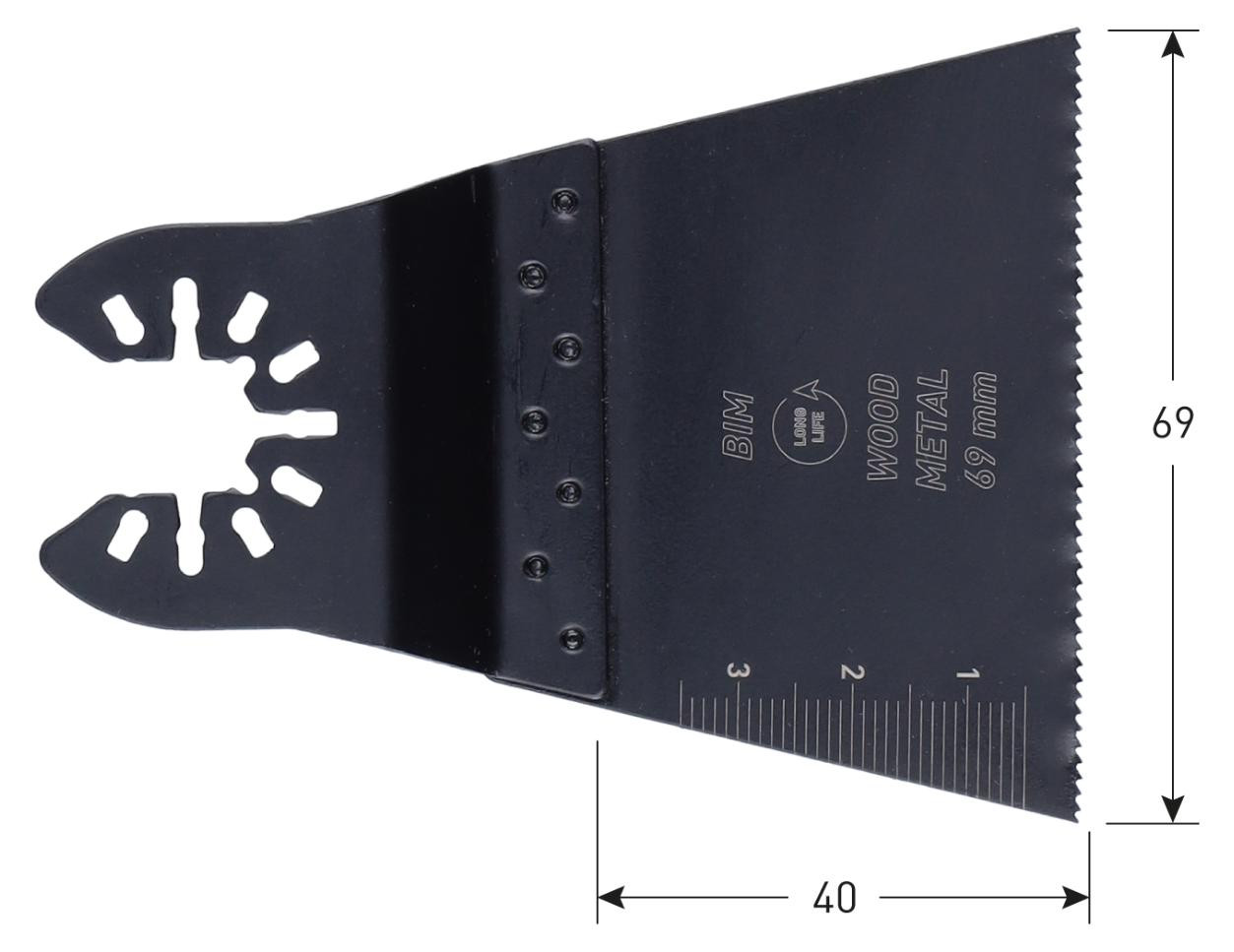 Rotec Open-Back invalzaagblad BiM type MTS34bi 69 x 40 mm