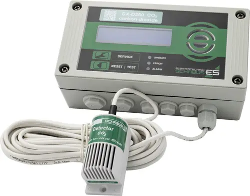 Schabus GX-D250 Luftgütesensor mit internem Sensor netzbetrieben detektiert Kohlendioxid
