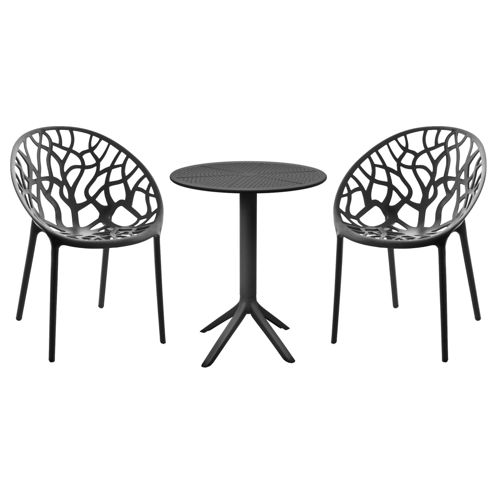 CLP Sitzgruppe Set, moderner Stil, hochwertiges Gestell schwarz, ideal für Esszimmer, Wohnküche, Serie Hoscana