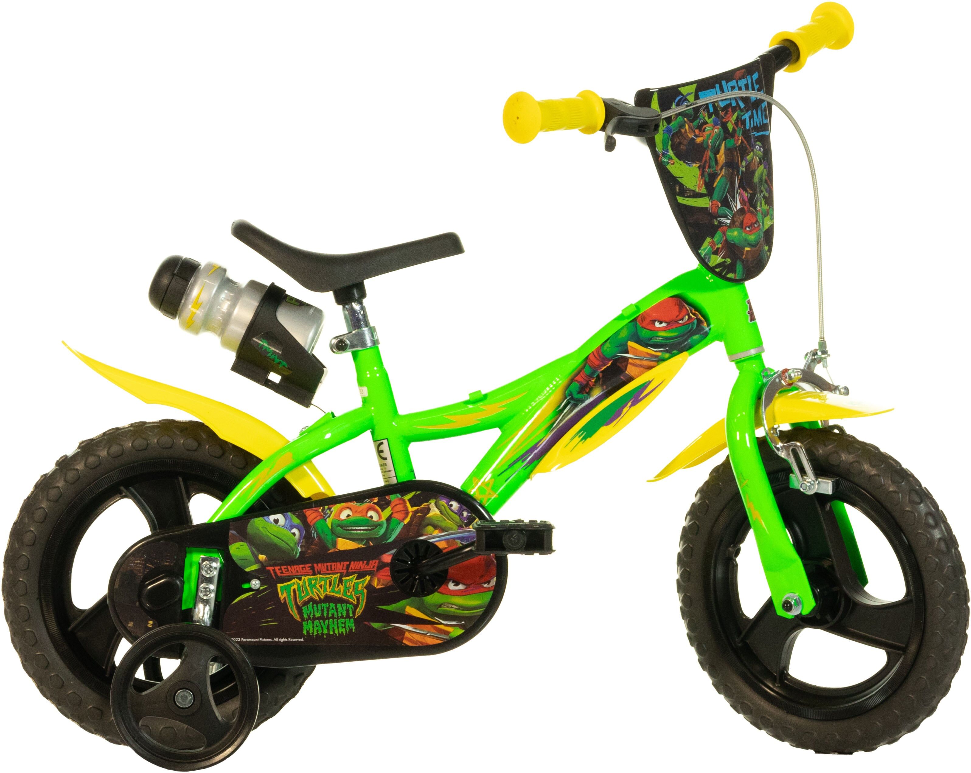 Kinderfahrrad DINO BIKES "Turtles 12" Kinderfahrrad 2-4 Jahre" Gr. 21, grün, Fahrräder, Kinder, 12 Zoll (30,48cm) hinten: 12 Zoll (30,48cm), Kinderfahrrad grün 12 Zoll (30,48cm) hinten: 12 Zoll (30,48cm)