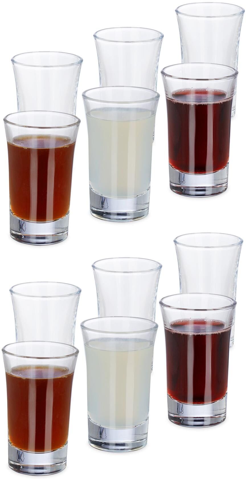 Schnapsglas RELAXDAYS "4 cl 12 Stück", transparent, H:7cm Ø:4,5cm, Glas, Trinkgefässe, Schnapsglas transparent Ø 4,5cm x 7cm