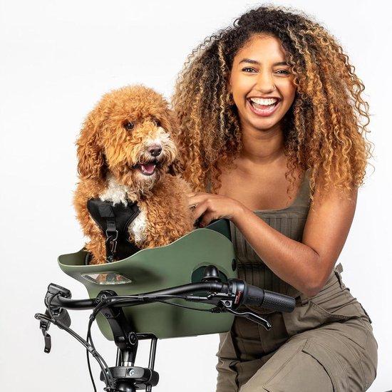 Fahrradkorb für Hunde - Hundeanhänger für Fahrräder - Gemeinsam Radfahren - Ausgezeichnetes Design - Bis zu 12 kg - Waldgrün