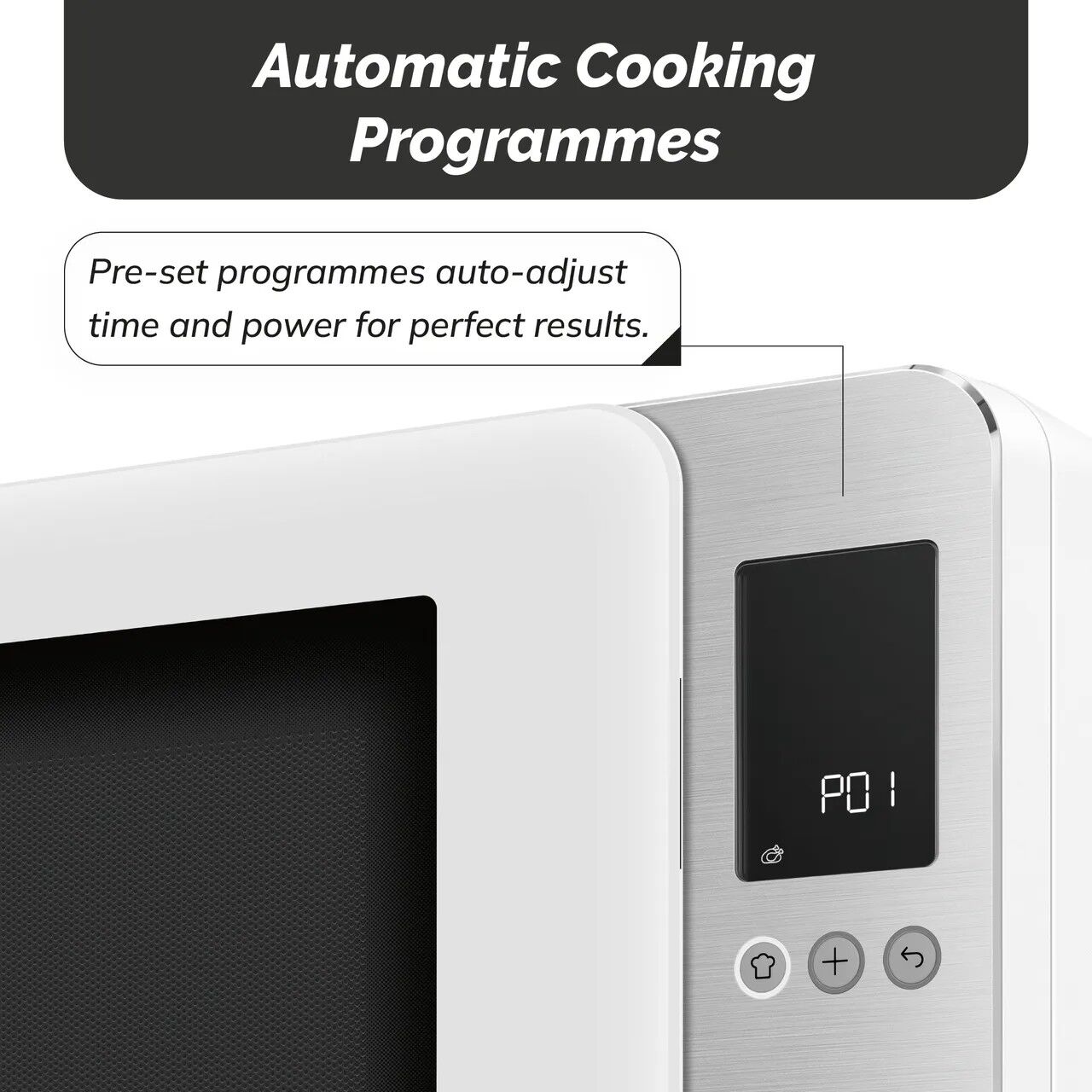 Smeg Collezione MOC02WHMUK Combination Microwave 27L 900W Air Fry Convection Grill 25 Programmes - White