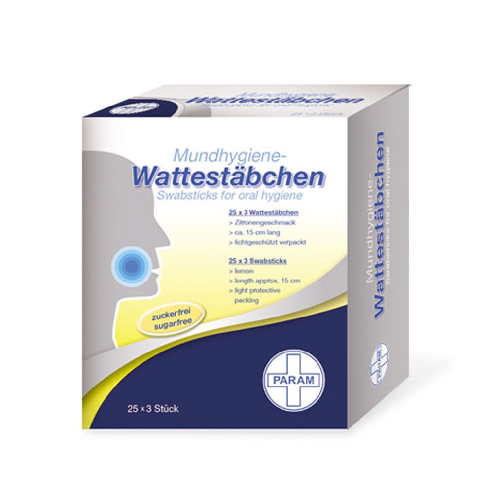Lemon Swabs Mundpflegestäbchen Zitrone 25x3 St Stäbchen
