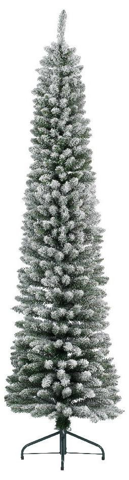 Everlands Kunstkerstboom Pencil Pine Snowy, extra smal, groen/wit, Hoogte: 150 cm
