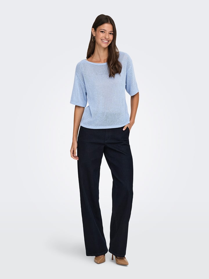 JDY Pullover "Shine Life" in Hellblau - S
