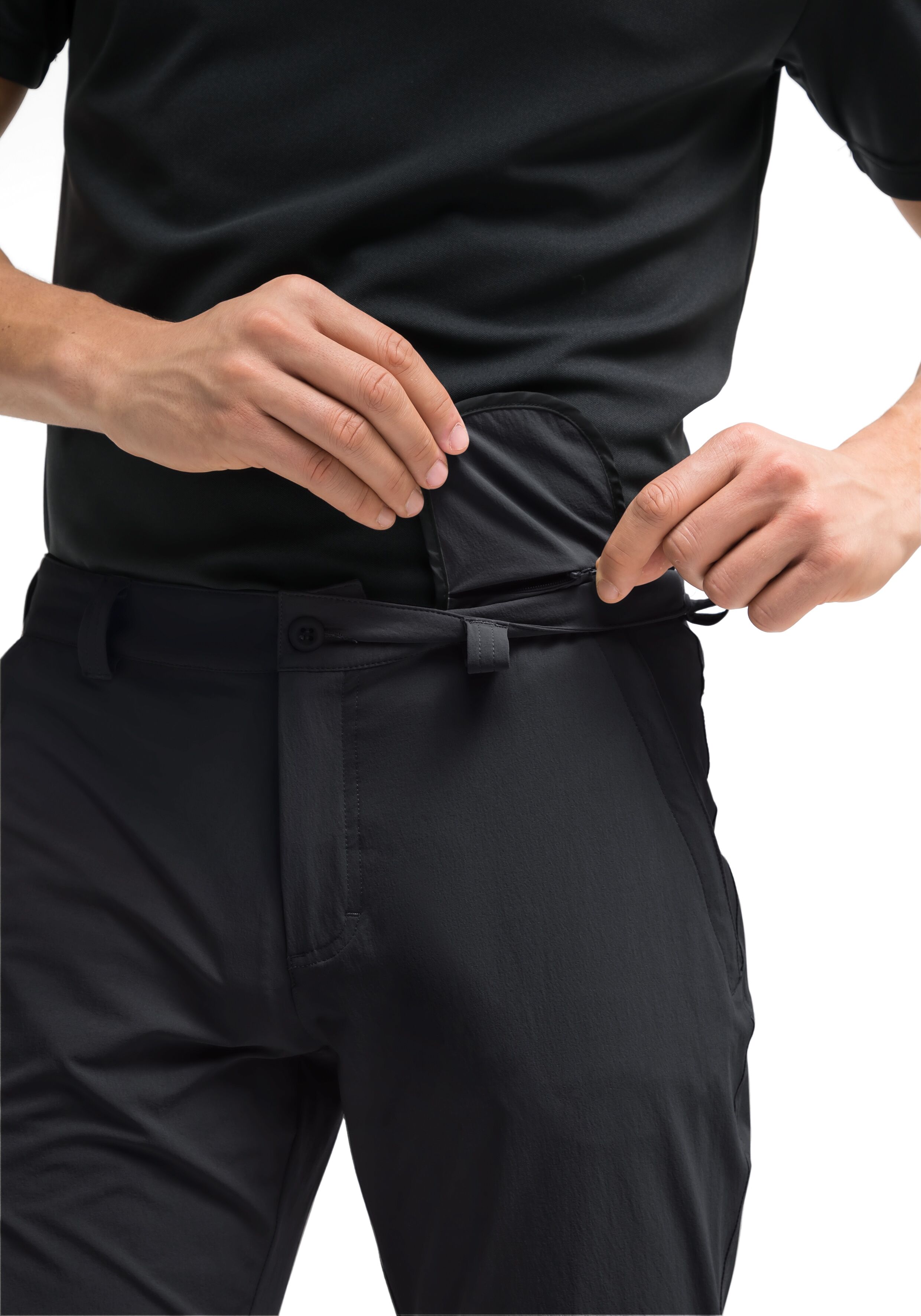 Funktionshose MAIER SPORTS "Torid slim", Herren, Gr. 102, Langgrössen, schwarz, 90% Polyamid, 10% Elasthan, Hosen Funktionshose, Herren Wanderhose, atmungsaktive Outdoor-Hose, 4 Taschen, Slim Fit schwarz 102, Langgrössen