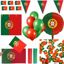 Portugal Party Deko Set 252 tlg. Partyset Partydeko Fussball WM EM