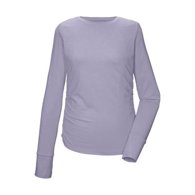 Langarmshirt KILLTEC "KOS 173 WMN LS SHRT", Damen, Gr. 42, helllila, Obermaterial: 88% Polyester, 12% Elasthan, Shirts Langarmshirt, Atmungsaktiv, schnelltrocknend, dehnbar, Daumenlöcher, Raffung