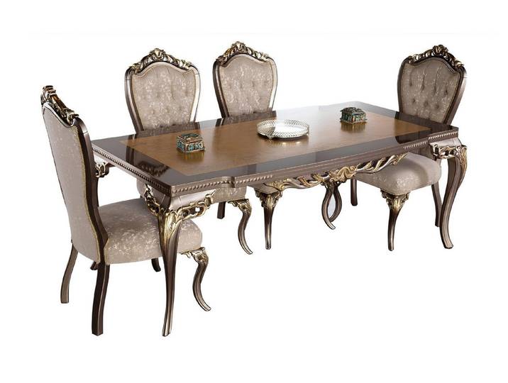 JVmoebel Esszimmerstuhl Beiger Esszimmerstuhl mit stilvoller Stoffoberfläche, Made in Europa