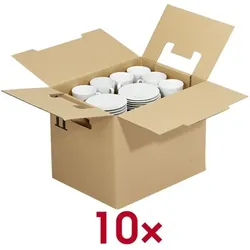 Nestler 10er-Pack Umzugskartons 44,9 x 36,0 x 34,9 cm, max. 40 kg braun