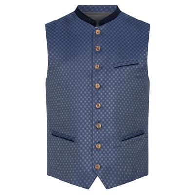 Trachtenweste NÜBLER "Trachtengilet Kaale", Herren, Gr. 50, blau, Obermaterial: 70% Polyester PES. 30% Viskose CV., Westen