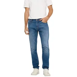 Mac Arne Pipe Jeans mit Hanf-Fasern in Blau-W32-L30