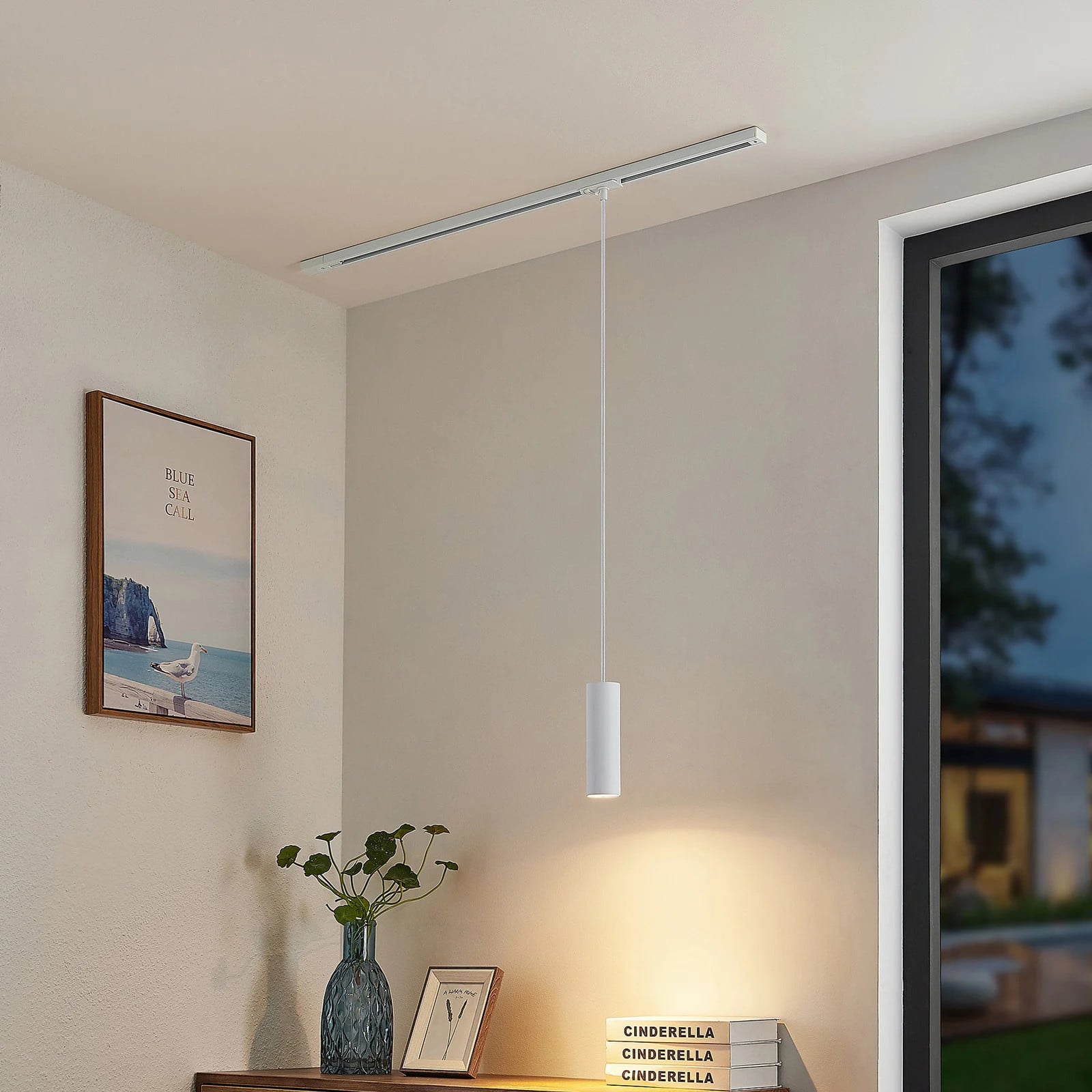 Lindby Linaro Track Hanglamp Wit - Modern Metaal