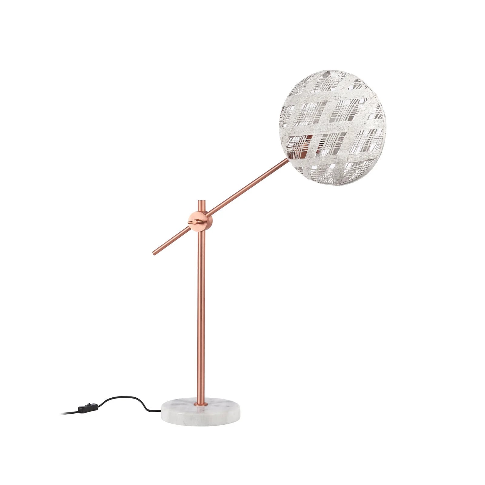 Forestier Chanpen tafellamp, koper/wit, Hoogte: 80 cm