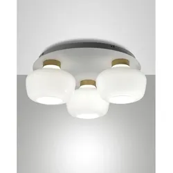Kino LED-Deckenleuchte Ø50cm 36W 3900lm 3000K Dimmbar, Metallrahmen und weißes Borosilikatglas, Schutzklasse 1, IP20 - Kino