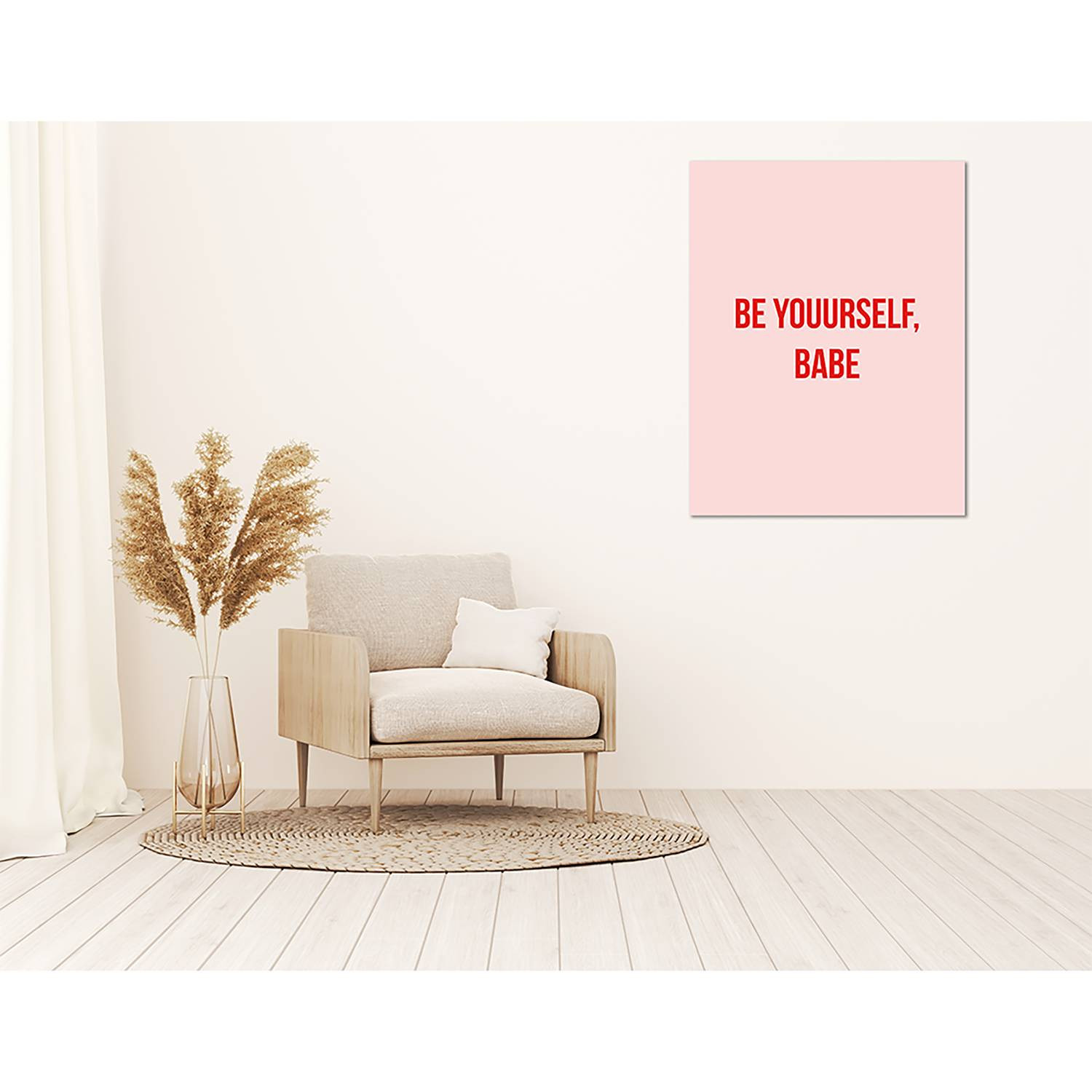 home24 Be yourself aluminium-dibond wanddecoratie, multicolor, 40 x 50 cm