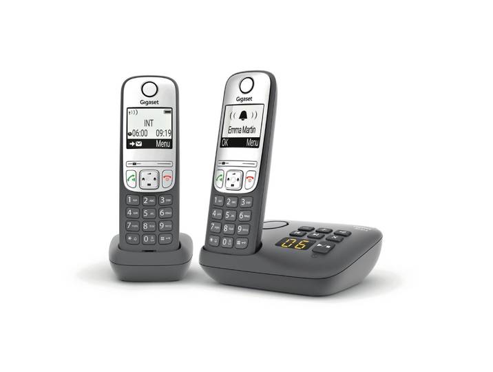 Téléphone fixe sans fil avec répondeur - A635A Duo - Anthracite GIGASET