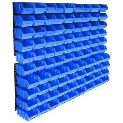 Helloshop26 - 96-teiliges blaues Aufbewahrungsbox-Set mit Wandpaneelen 02_0003842