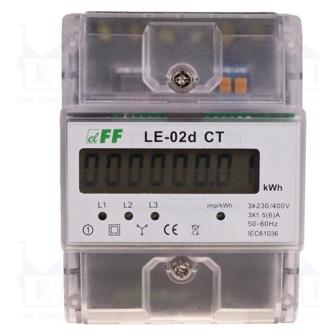 No Name Le-02d Ct Licznik Energii Cyfrowy 3f 4.5m Do Przekładnika Wyświetlacz LCD (LE-02D CT)