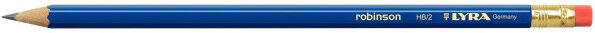 Crayon HB Robinson Graphite avec bout Gomme à l'unité - Lyra