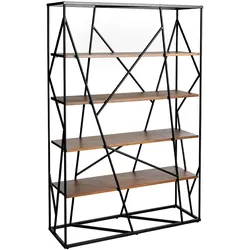 AC ANGEL CERDA Angel Cerdá  Regal Nussbaum und schwarzer Stahl 3103C
