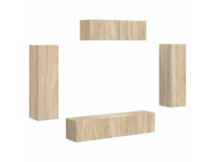 GKHPYURE TV-Schrank 5 Stück Eiche Sonoma 100 cm Wanddesign, großer Stauraum, robuste Konstruktion, einfache Wartung
