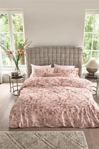 Rivièra Maison Kussensloop Blushing Blooms Roze 60x70 cm