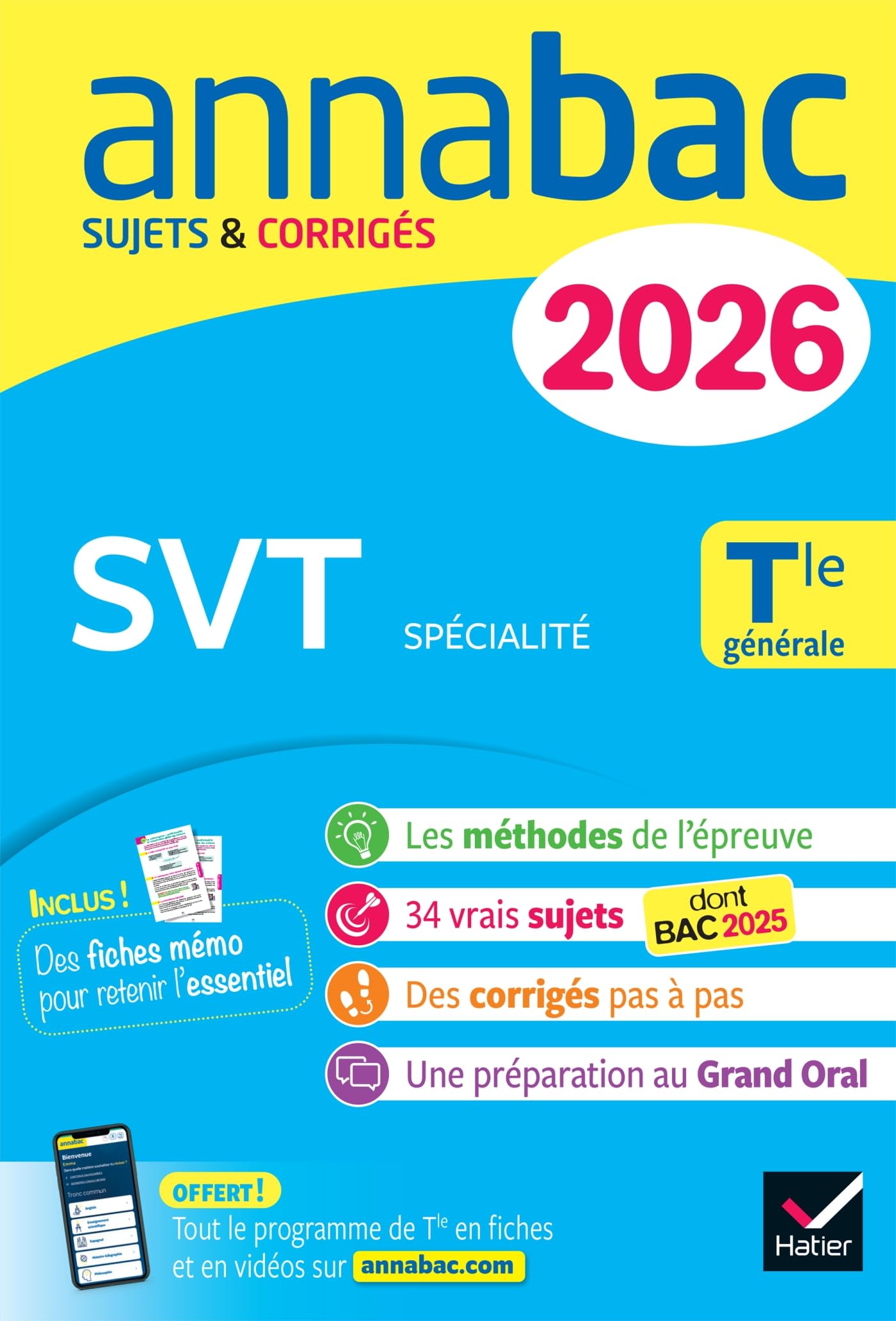 Hélène Hervé - SVT spécialité, terminale générale : sujets corrigés & méthodes de l'épreuve de SVT : 2026 - Preis vom 06.10.2026 07:26:00 h