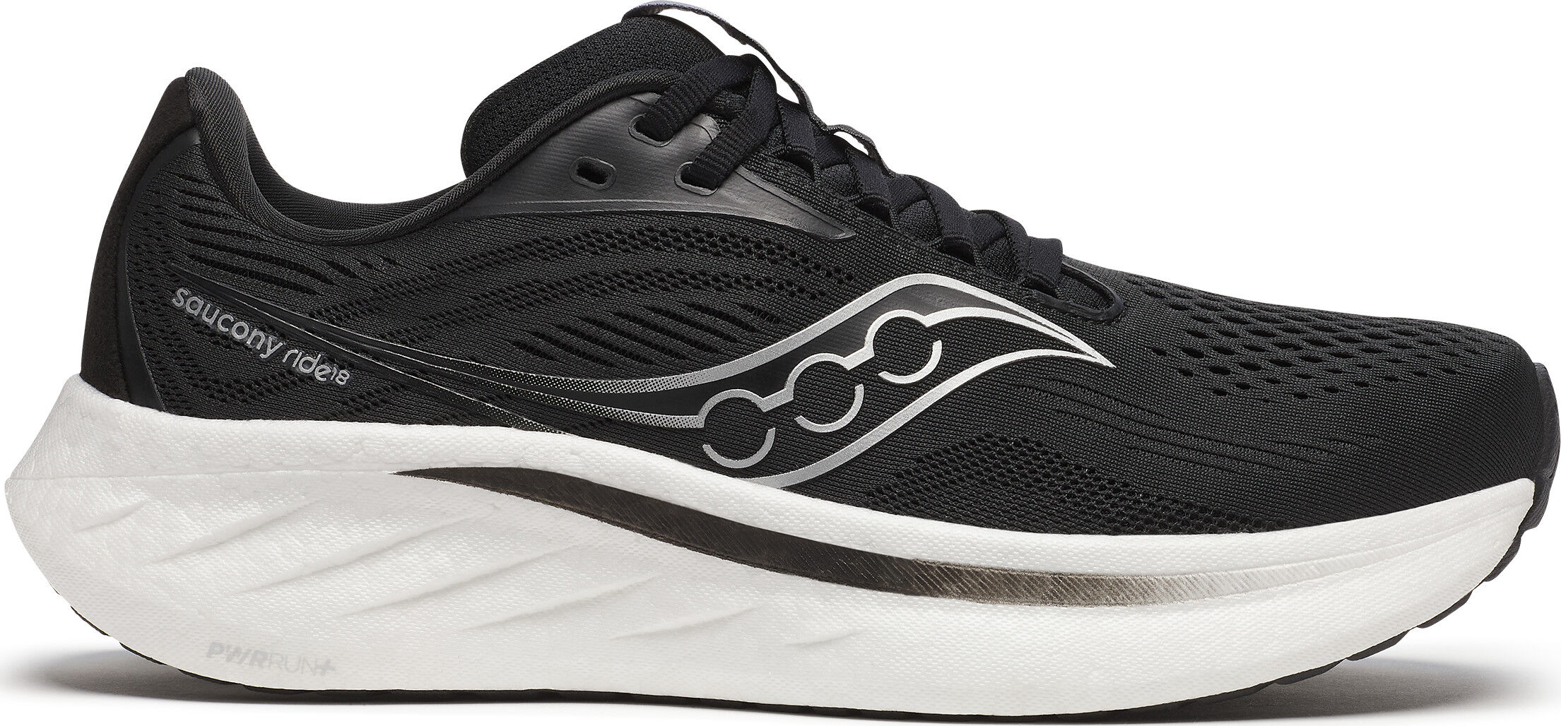 Saucony Women's Ride 18 Black/white 44