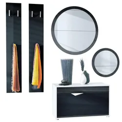 GARDEROBE Espoo Schwarz Hochglanz