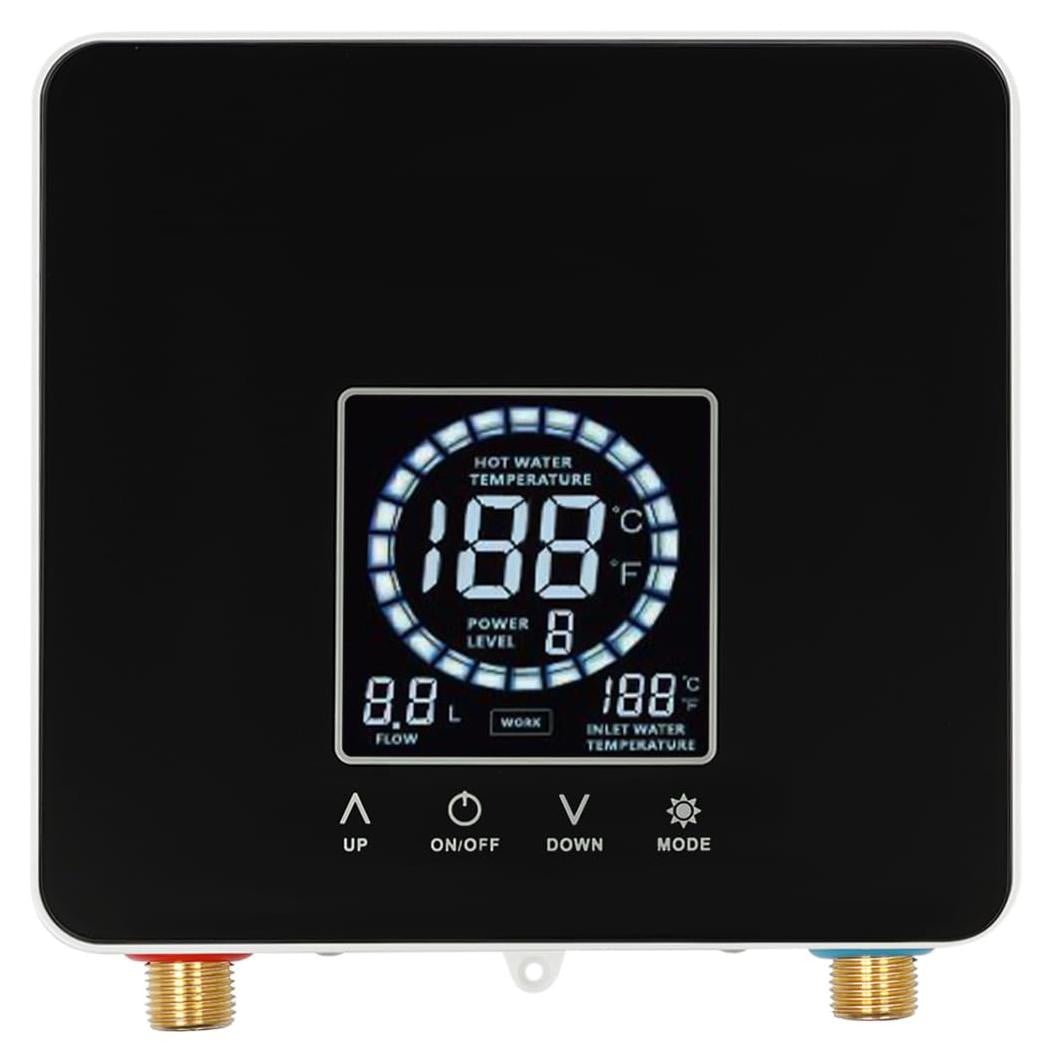 Selius Elektrische Doorstroomboiler met Touchscreen en Afstandsbediening - 7500 W - Wit - Hoogte: 22,5 cm