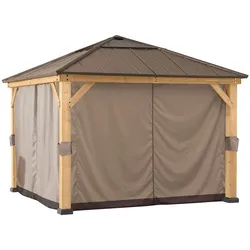 Sunjoy Vorhang für Zedernholz Gazebo 273cm x 273cm