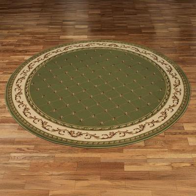 Touch of Class "Augusta Round Rug 7'10"" Round, 7'10"" Round, Loden"
