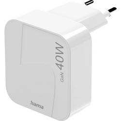 Hama USB Ladegerät 40 W USB-C® USB PD 3.0, QC 2.0, QC 3.0 Weiß Steckdose GaN, USB Power Delivery (USB-PD) 00201955