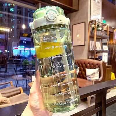 Lush Living Finds Large Sports Water Bottle Leakproof Tritan Water Bottle With Double Wall Designs green