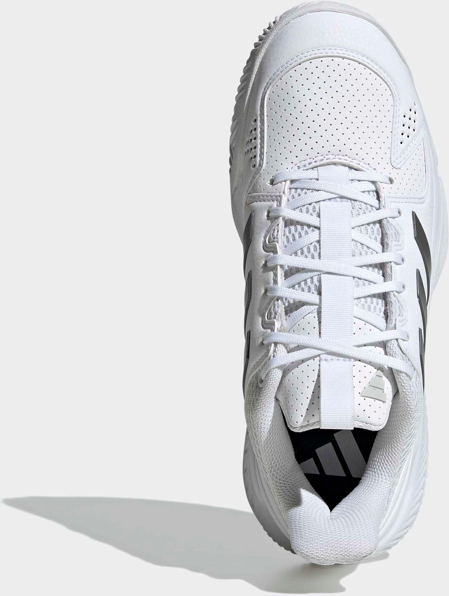 Hallenschuh ADIDAS PERFORMANCE "COURT FLIGHT", Damen, Gr. 42, weiß (ftwwht1, grefou, gretwo), Synthetik, Textil, Schuhe Hallenschuh, Volleyballschuh