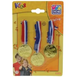 Happy People 86105 - Medaillen (gold) 3er Pack