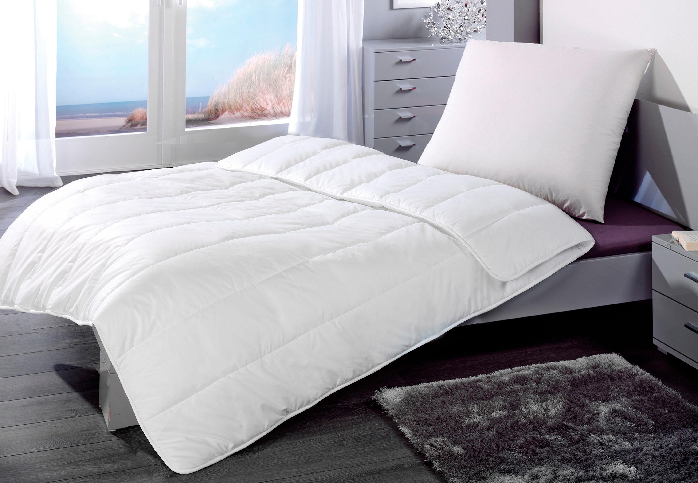 Microfaserbettdecke KBT BETTWAREN "Sleep and Dream", weiss (weiß), B:135cm L:200cm, Bezug: 100% Polyester, Bettdecken, Microfaserbettdecke, supersoft und kuschelig weiß B/L: 135cm x 200cm, normal