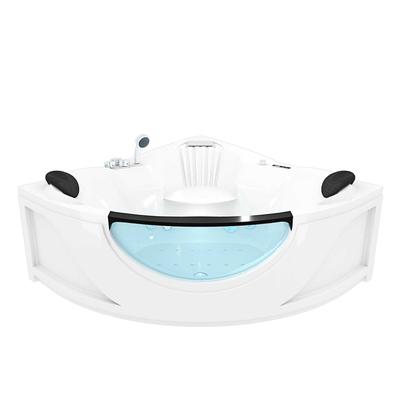 AcquaVapore Whirlpool Vollausstattung Pool Badewanne Eckwanne Wanne W25H 150x150cm mit Heizung