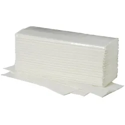 Papstar Fripa 4031101 Handtücher Ideal - Zick-Zack-Falzung, 1-lagig, weiß, 20 x 250 Blatt