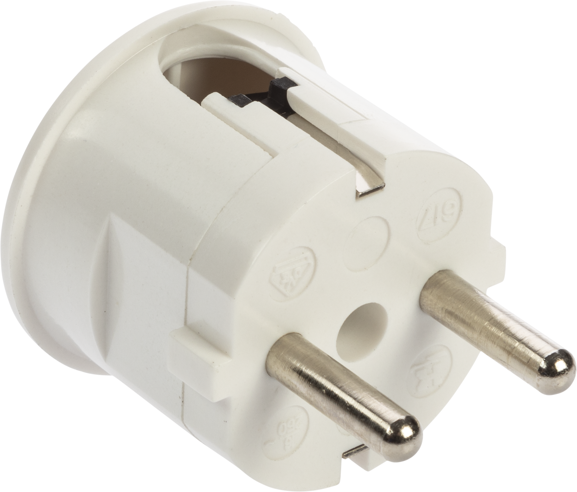NQ Power Plug angled earthed, white