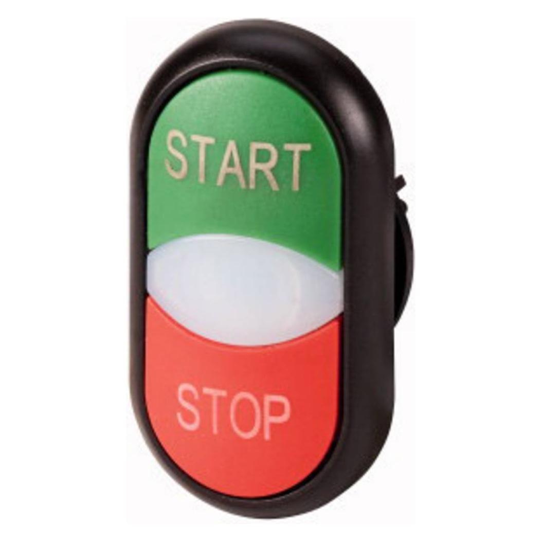 Eaton Doppelter grün/roter START-STOP-Taster mit M22S-DDL-GR-GB1/GB0-Beleuchtung (216703) (216703)