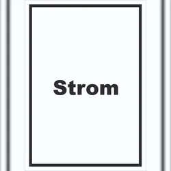HB-Druck Strom Schild mit Text Anschluss hochkant A3 Rückseite selbstklebend