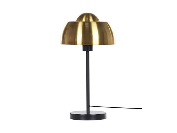 Beliani Moderne Tischleuchte Industrie Look Metall gold/schwarz Senette