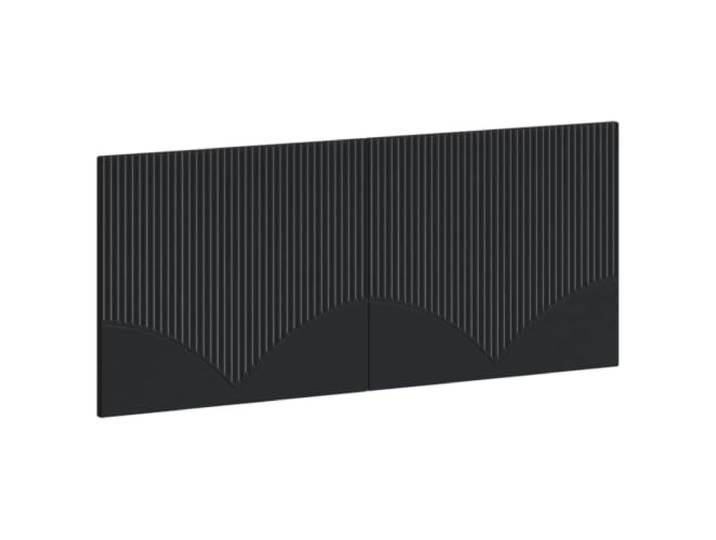 Makastle Wandmontiertes Kopfteil Schwarz 120x50 cm Holzwerkstoff