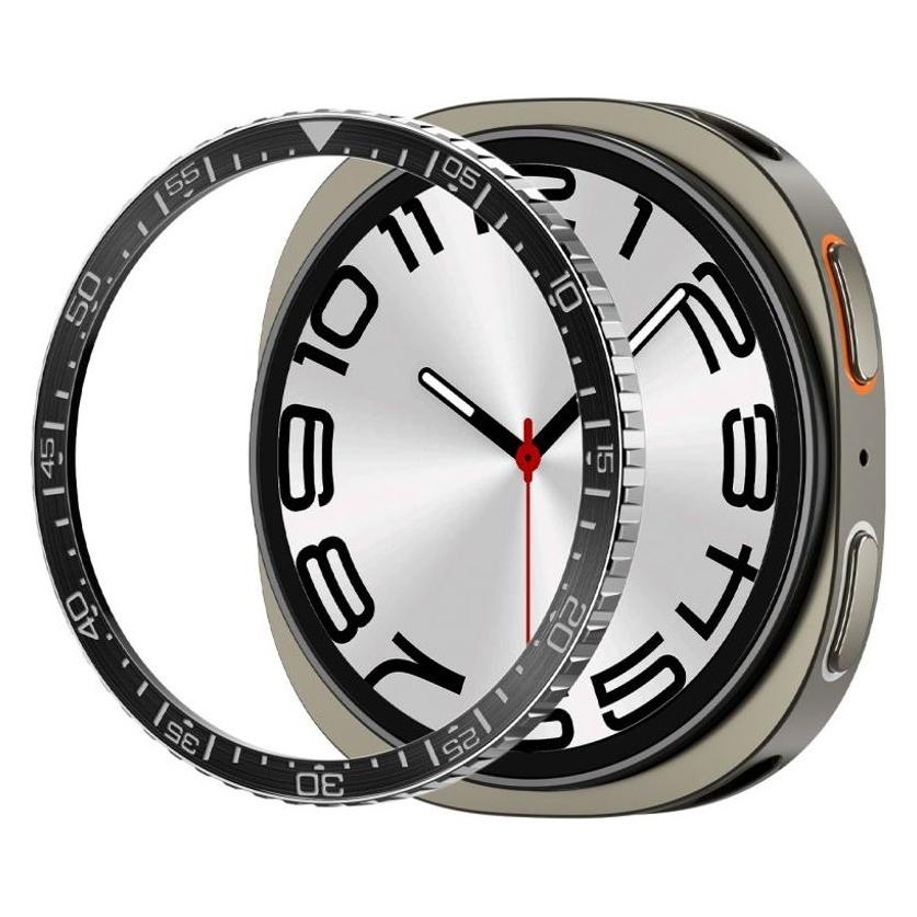 Spigen - Bezel Tune Diver - for Samsung Galaxy Watch8 44mm, Stainless Steel - Black (ACS10008)