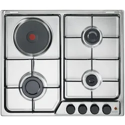 De'Longhi DeLonghi FFI 36 ER Edelstahl Einbaubarer 58 cm Combi 4 Herd(e), Kochfeld, Silber